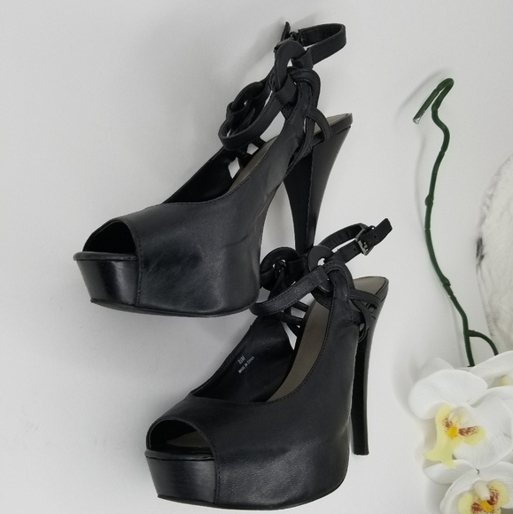 Levity PUMPS HEELS SEXY BLACK SHOES SIZE 8 - Picture 4 of 6